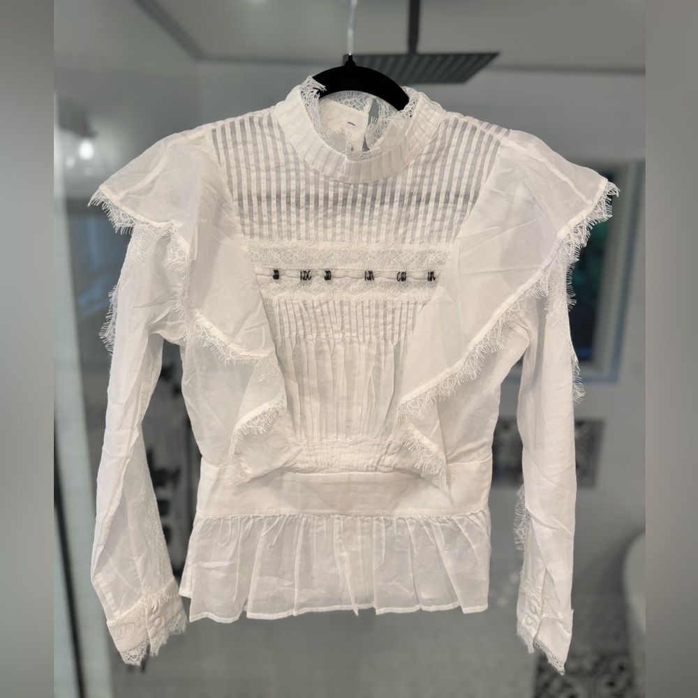 One Teaspoon White Lace Blouse